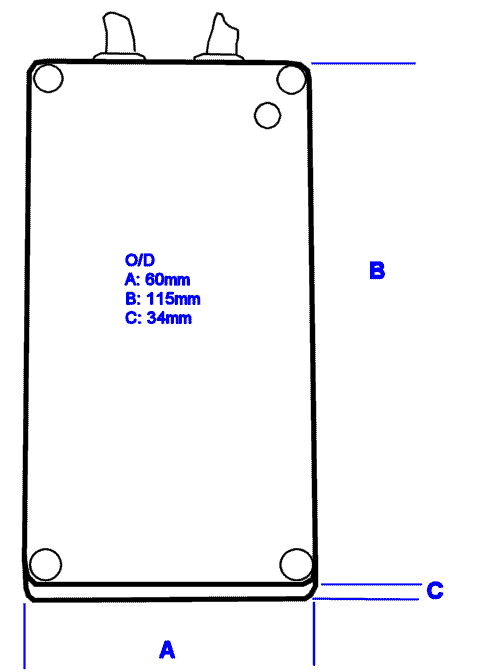 100W Dimensions.